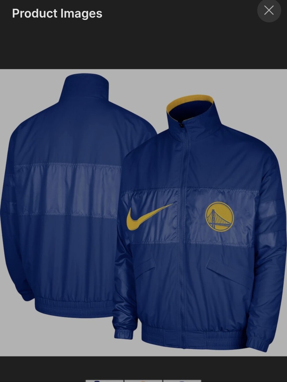 Golden State Warriors Nike Courtside Versus Capsule Full-Zip Jacket - RoyalSize
